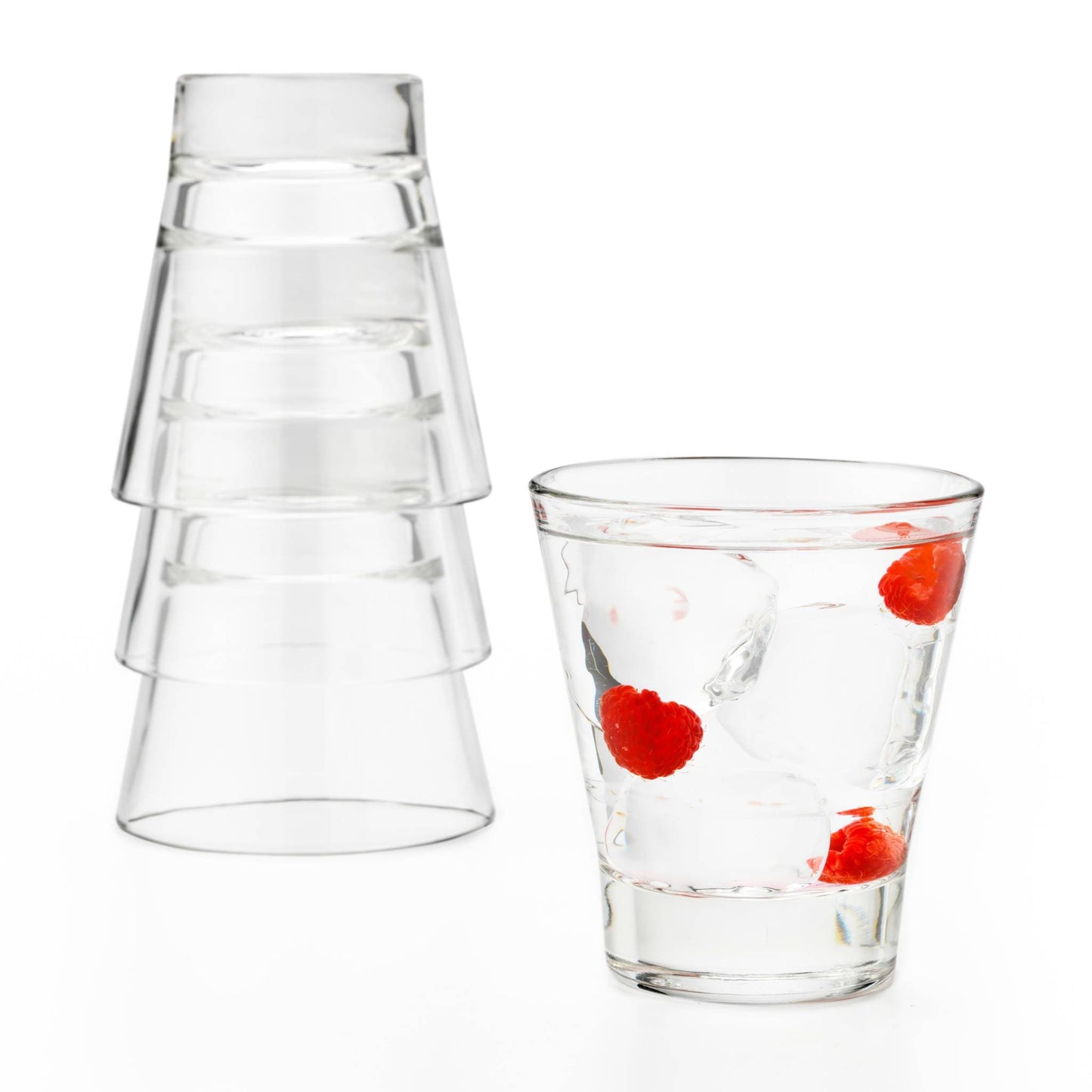 Libbey 15710 Endeavor Stacking Rocks Glasses, 9-ounce, Set of 12