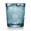 Libbey Hobstar Double Old Fashioned Glasses, 12-ounce, Blue, Set of 4